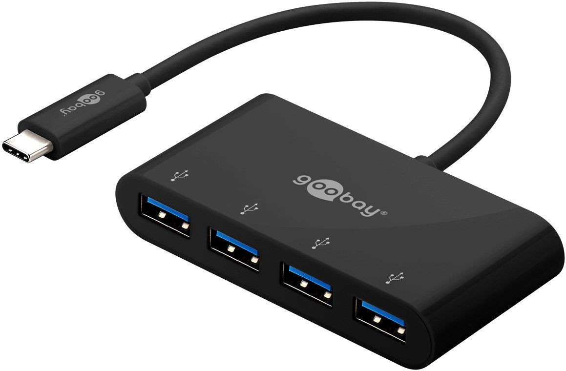 Goobay 4 Toma Usb-C Hub Negro