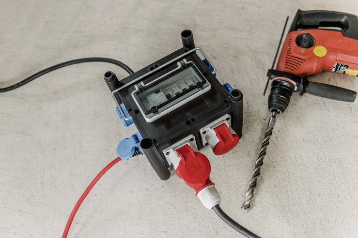 Brennenstuhl 1153690200 Base Múltiple 2 M 7 Salidas Ac Interior Negro, Azul, Rojo