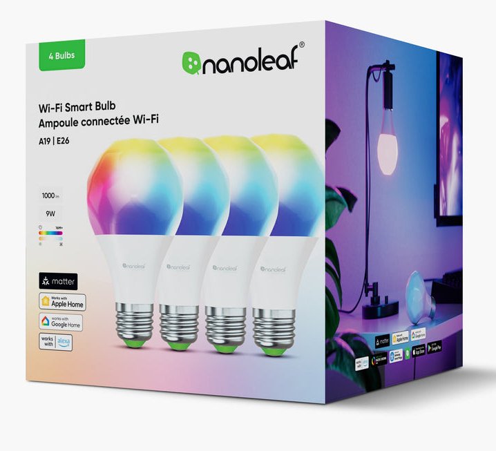 Nanoleaf Essentials Matter Wlan Smart Bulb E27 - 4pk