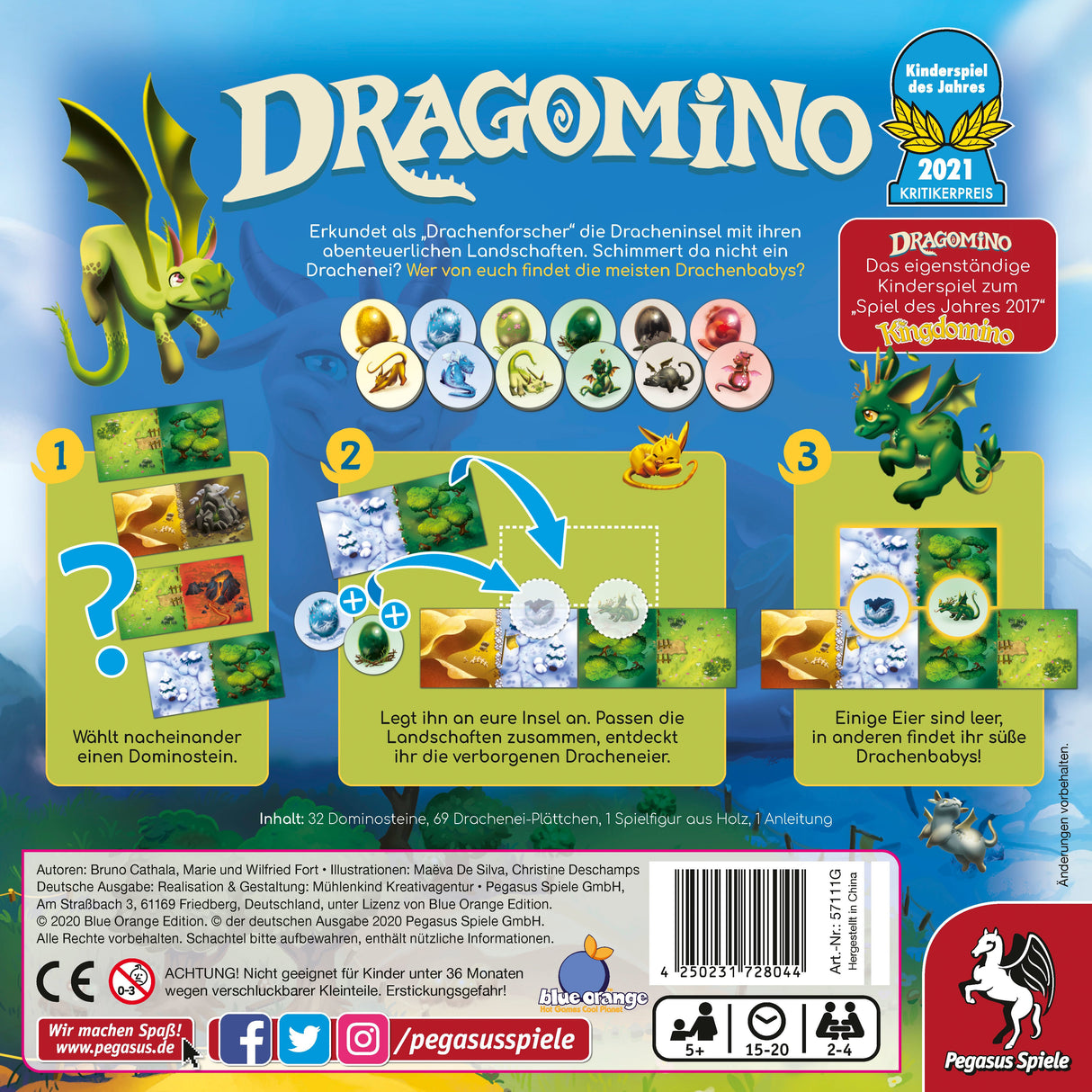 EAN 4250231728044 - Pegasus Spiele Dragomino Kinderspiel 20 min Juego de mesa Interpretación de roles imagen 4