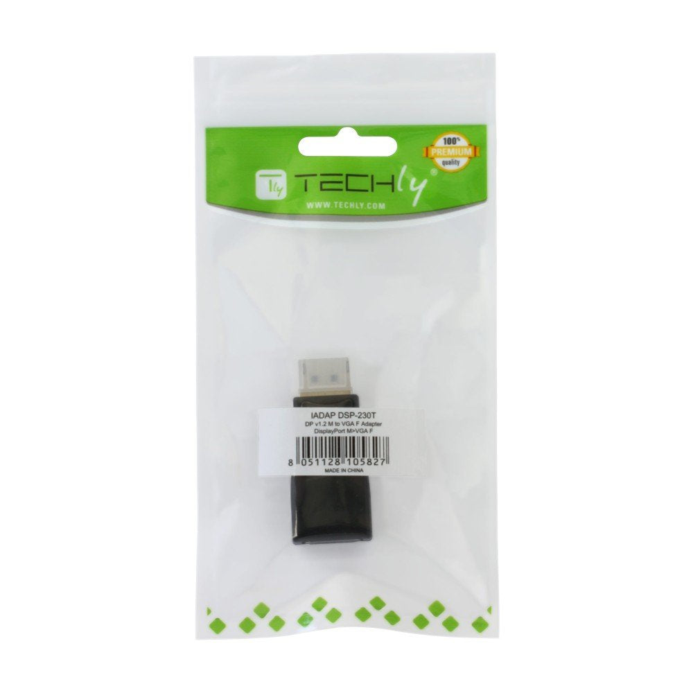 EAN 8051128105827 - Techly IADAP DSP-230T cambiador de género para cable DisplayPort VGA Negro imagen 2