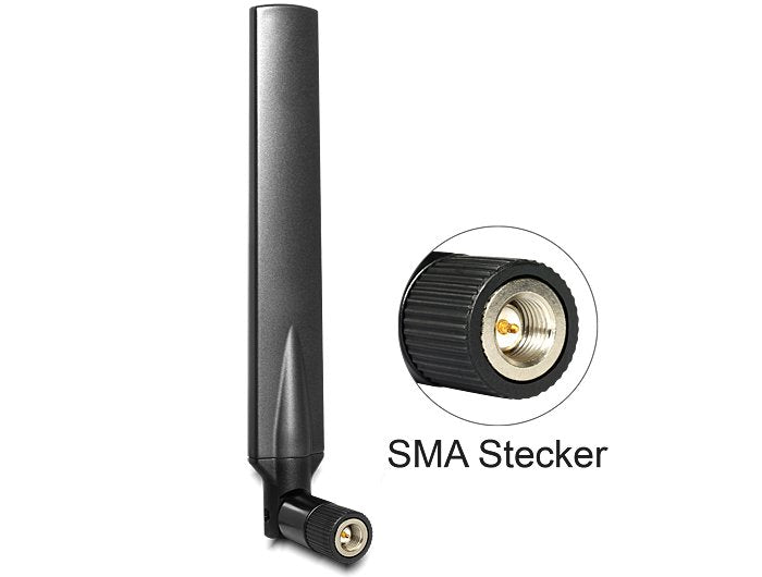 Delock Antena Lte Sma Macho 1 - 4 Dbi Omnidireccional Negro