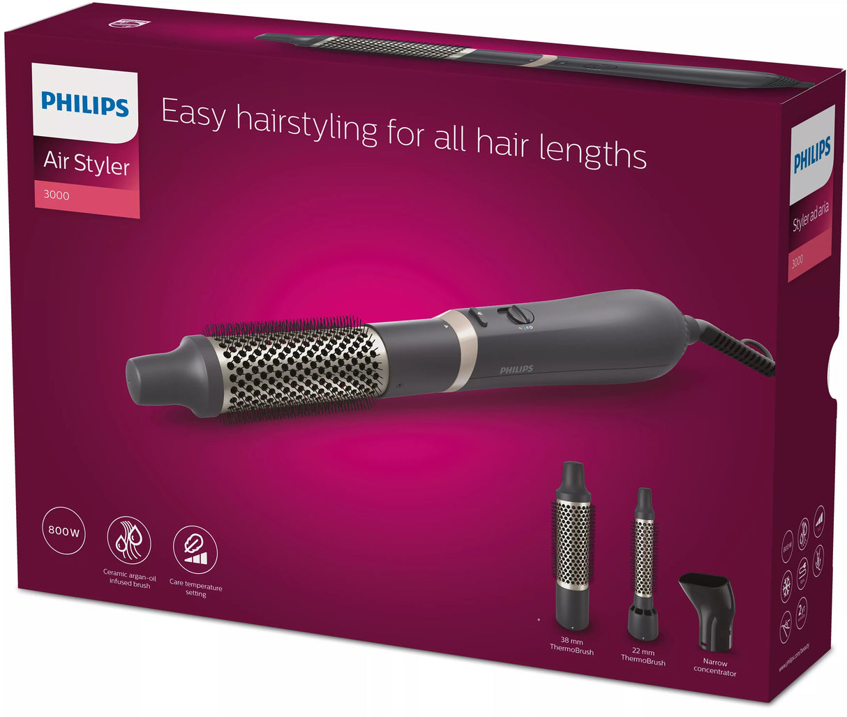 EAN 8720689002776 - Philips 3000 series BHA301/00 Utensilio de peinado Kit de peluquería Caliente Negro 800 W 1,8 m imagen 2