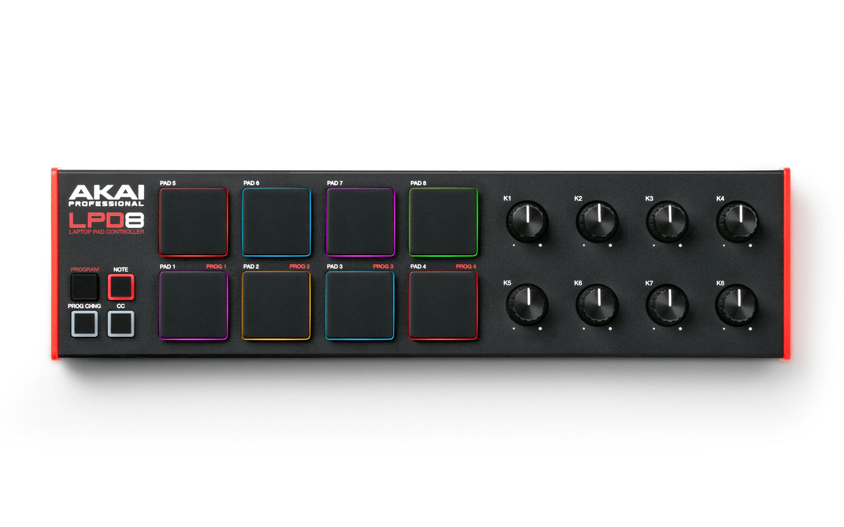 EAN 0694318025567 - Akai LPD8 MKII teclado MIDI 8 llaves USB Negro, Rojo imagen 1