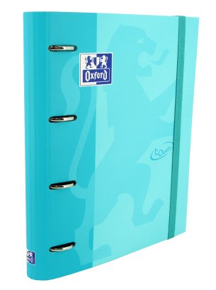 Oxford Carpeta De Anillas Touch 4x35 Europeanbinder Con Recambio 100 Hojas 5x5 A4+ Azul Pastel