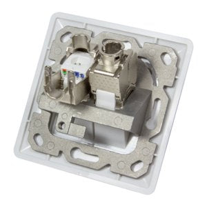 Logilink Nk4021 Caja 2 Módulos Placa Keystone Blanco Puro