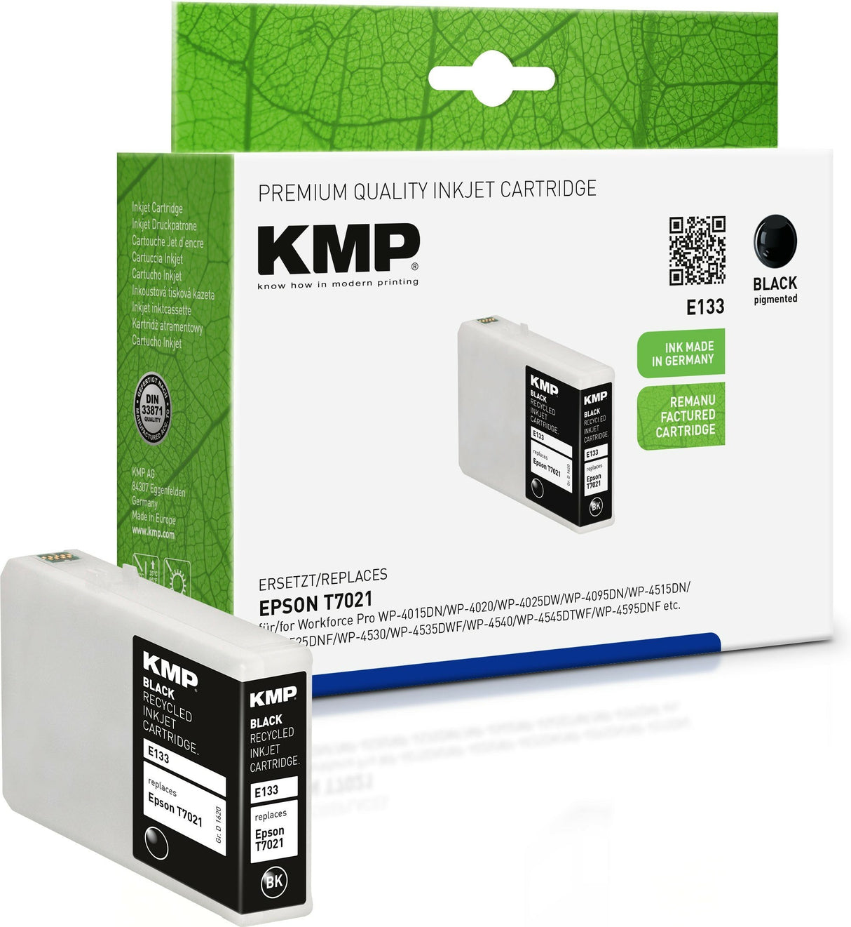 Tinta Kmp Epson T7021 Negro 2400 S. E133 Remanufactured