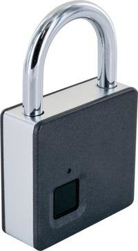 Cerradura De Huella Digital Schwaiger Con Grillete De Acero + Llave De Emergencia