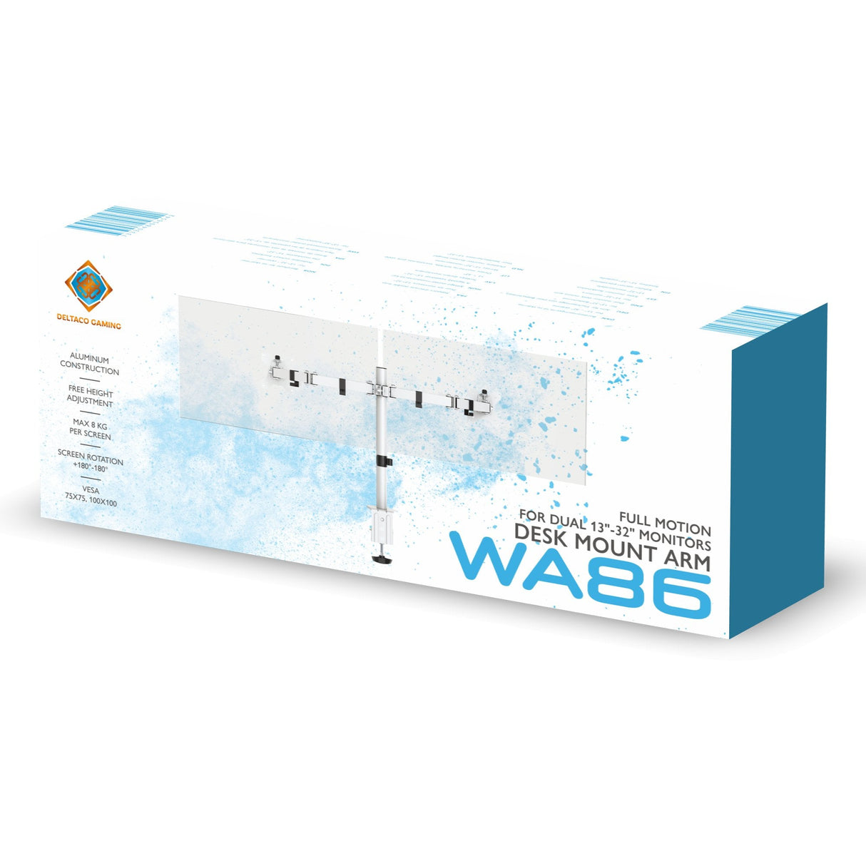 Deltaco Gaming Dual Monitor Tischhalterung 13''-32'' Weiá