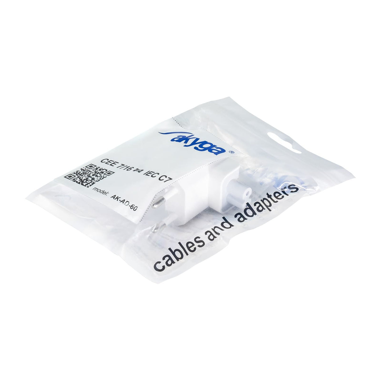 EAN 5901720135520 - Akyga AK-AD-60 cambiador de género para cable CEE 7/14 IEC C7 Blanco imagen 5