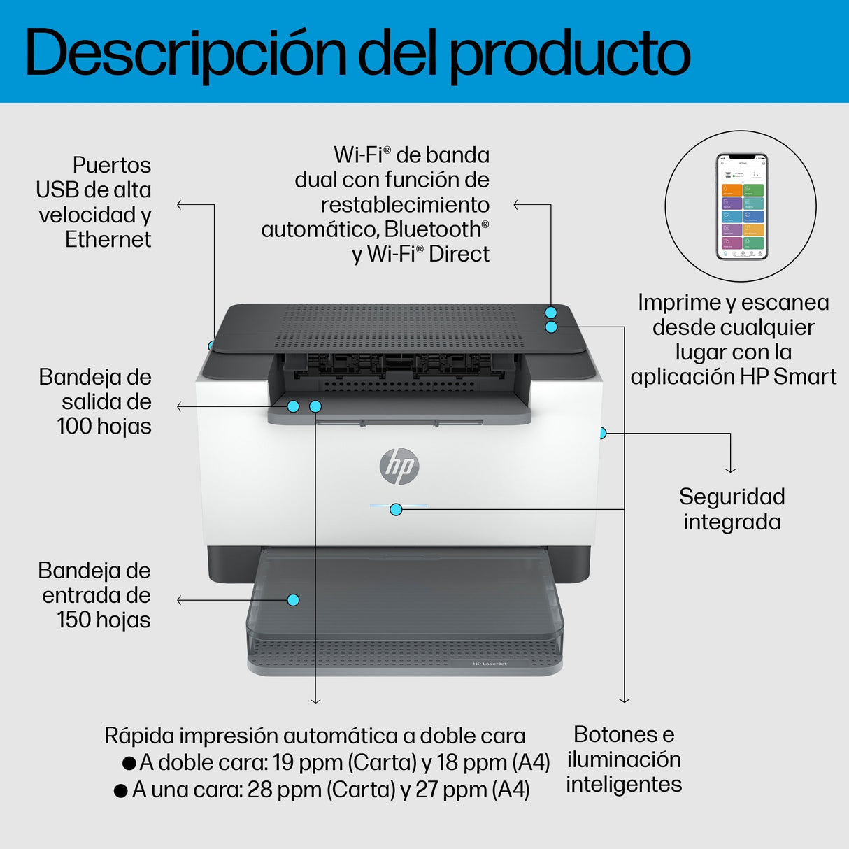EAN 0197961893083 - HP LaserJet M207dw Printer 600 x 600 DPI A4 Wifi imagen 13