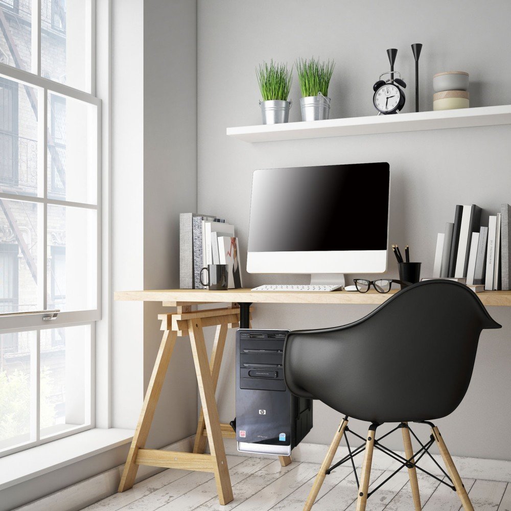 Techly Pc Holder For Desk Side Board Or Wall Mount Or Under Desk