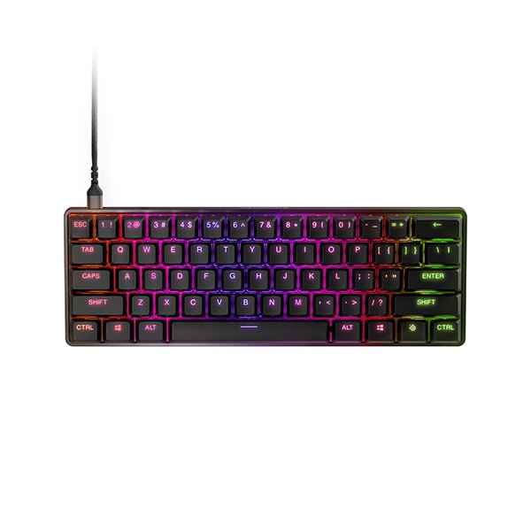 Teclado Inglés Steelseries Apex 9 Mini Teclado Usb Qwerty Inglés De Ee. Uu. Negro