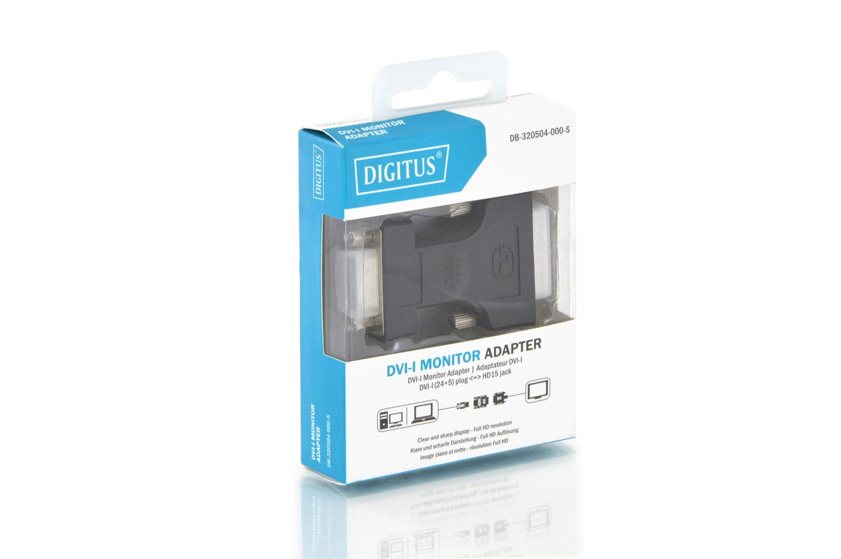 EAN 4016032301295 - Digitus DB-320504-000-S cambiador de género para cable DVI-I, (24+5) D-Sub Negro imagen 1
