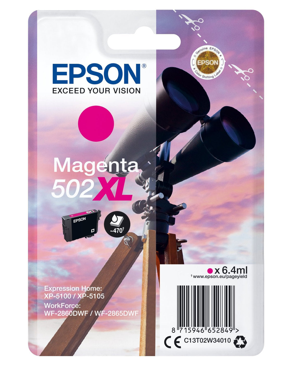 EAN 8715946652849 - Epson 502XL cartucho de tinta 1 pieza(s) Original Alto rendimiento (XL) imagen 1