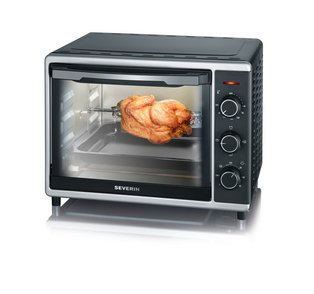 Severin To 2056 Horno Eléctrico 30 L 1600 W Negro, Acero Inoxidable