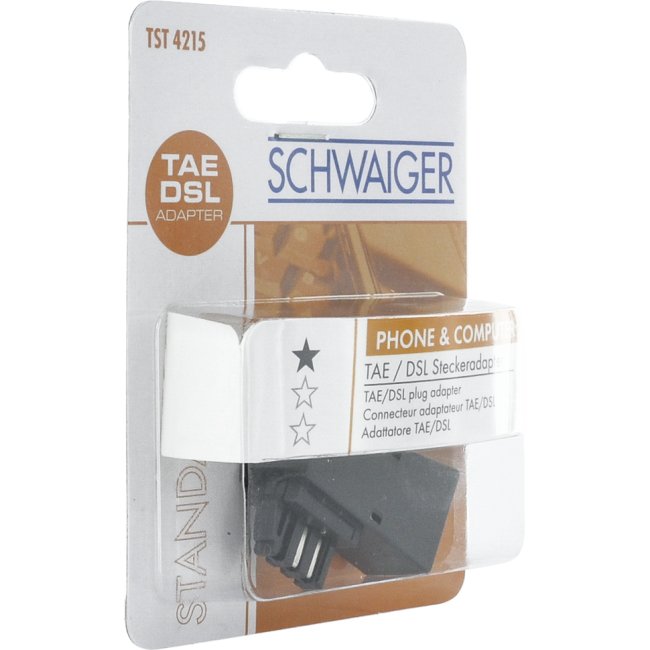 Adaptador De Enchufe Schwaiger Conector Tae-F Toma Rj45