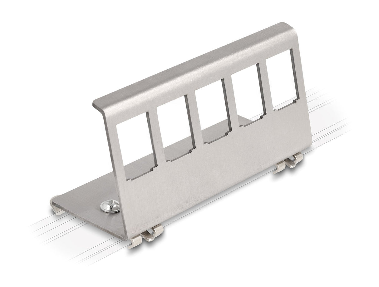 Delock 88141 Soporte Metálico Keystone De 5 Puertos Para Riel Din