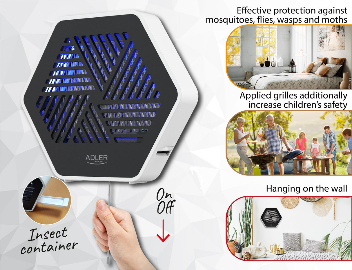 Lã¡Mpara Antimosquitos Adler Uv Ad 7939 8 W