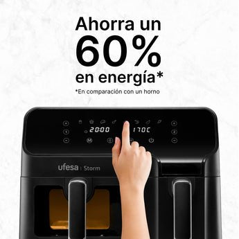 Freidora De Aire Ufesa Storm Doble 2700w 9l Negro