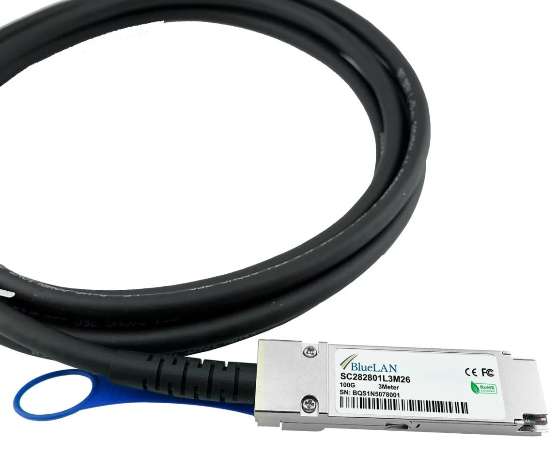 Blueoptics 100gb 1m Qsfp28 100gbase-Cr4 Dac( Qsfp28-Dac-1m-Ss)
