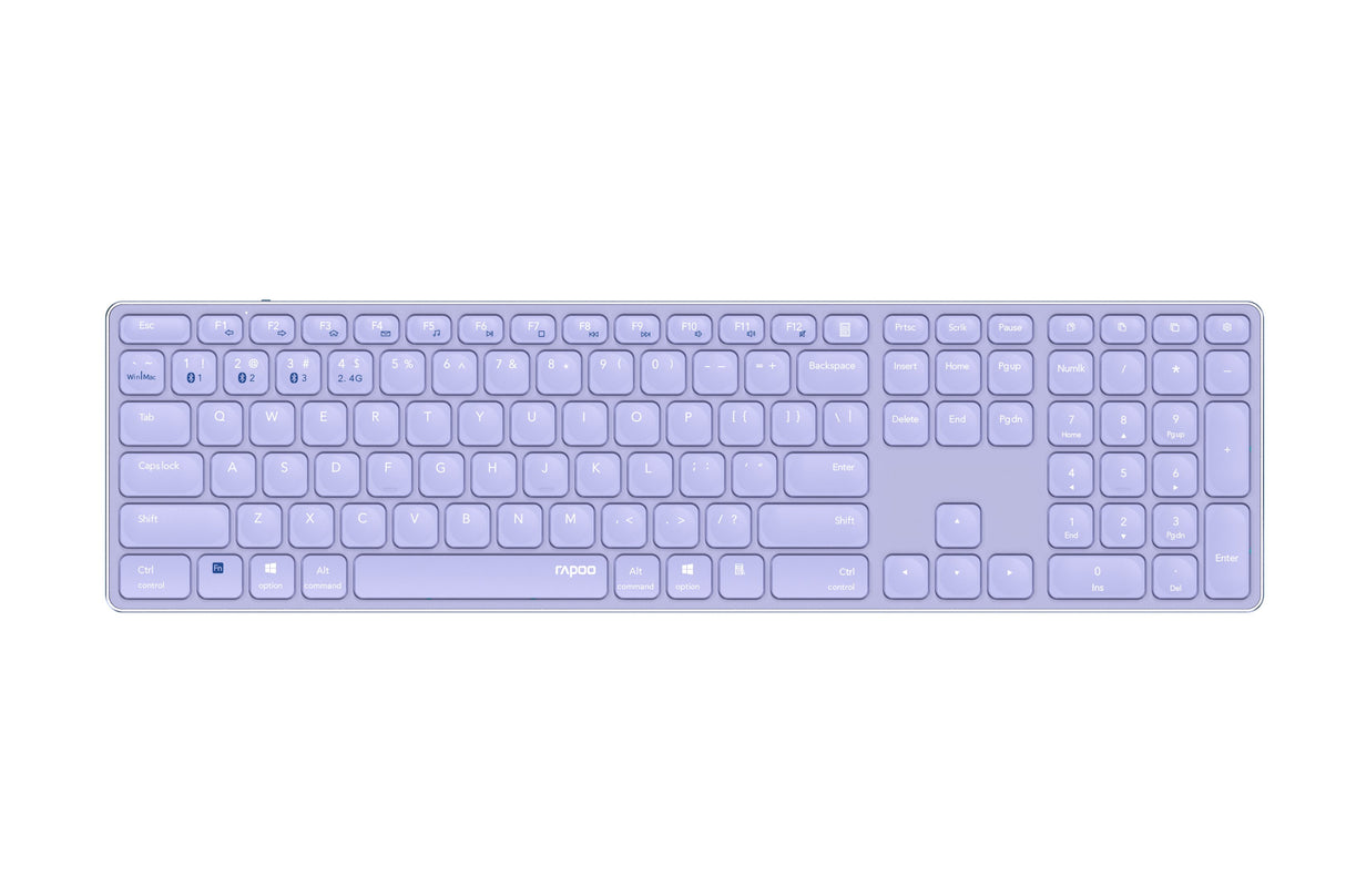 EAN 6940056121585 - Rapoo E9800M teclado Universal Bluetooth QWERTY Púrpura imagen 1
