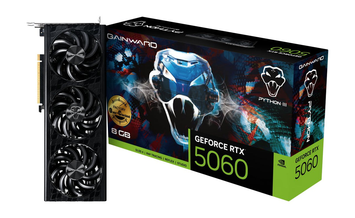 EAN 4710562245332 - Gainward GeForce RTX 5060 Python III OC NVIDIA 8 GB GDDR7 imagen 10
