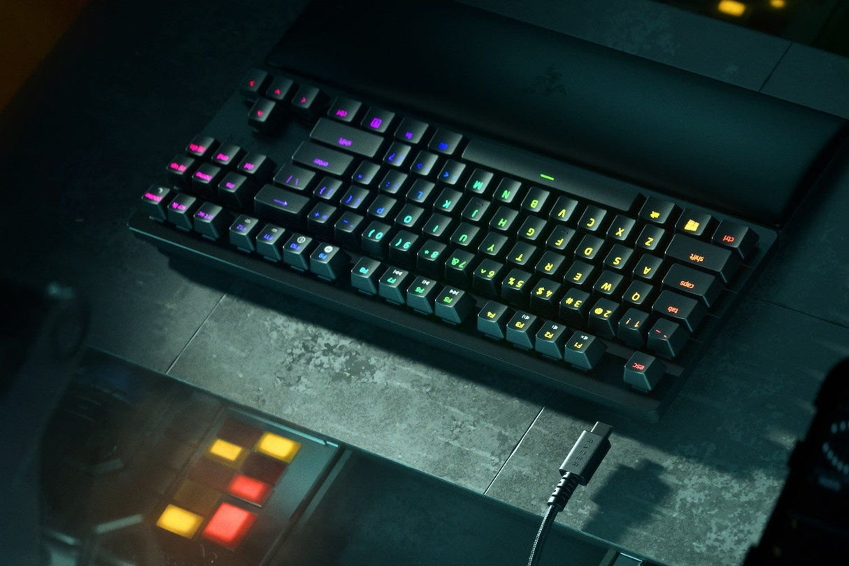 Teclado Ingles Razer Huntsman V2 Tenkeyless Red Switch Gaming Us Layout