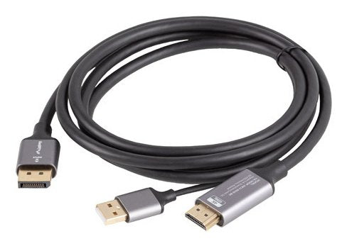 Kabel Hdmi(M)-Displaypor(M) 1.8m 4k Czarny