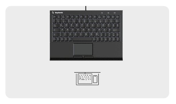Keysonic Super-Mini-Tas Touchpad,B-Light,Bk, Ksk-3211elu(De)