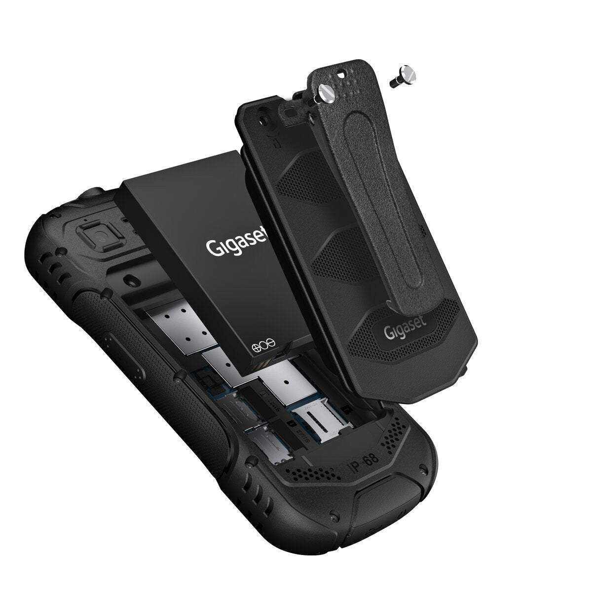 Gigaset Glx 8 Active Schwarz 6,1 Cm 2,4 Zoll Display Push-To-Talk Funktion 2500 Mah Akku Ip68 2 Mp Kamera Dual-Sim Azultooth