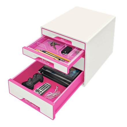 Esselte Leitz Wow Cube - Cajonera - 4 Cajones - Para A4 (210 X 297 Mm)