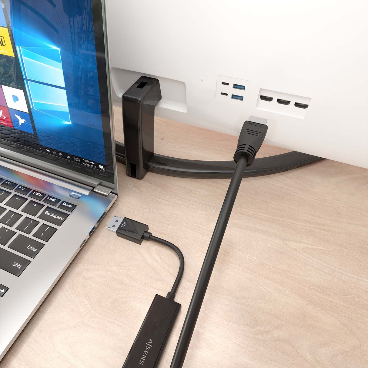 Aisens Cable Conversor Displayport A Hdmi 4k@60hz, Dp/M-Hdmi/M, Negro, 5.0m