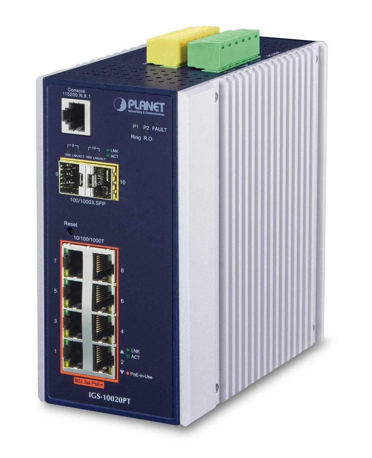EAN 4711213689550 - PLANET IGS-10020PT switch Gestionado L3 Gigabit Ethernet (10/100/1000) Energía sobre Ethernet (PoE) Azul, imagen 1