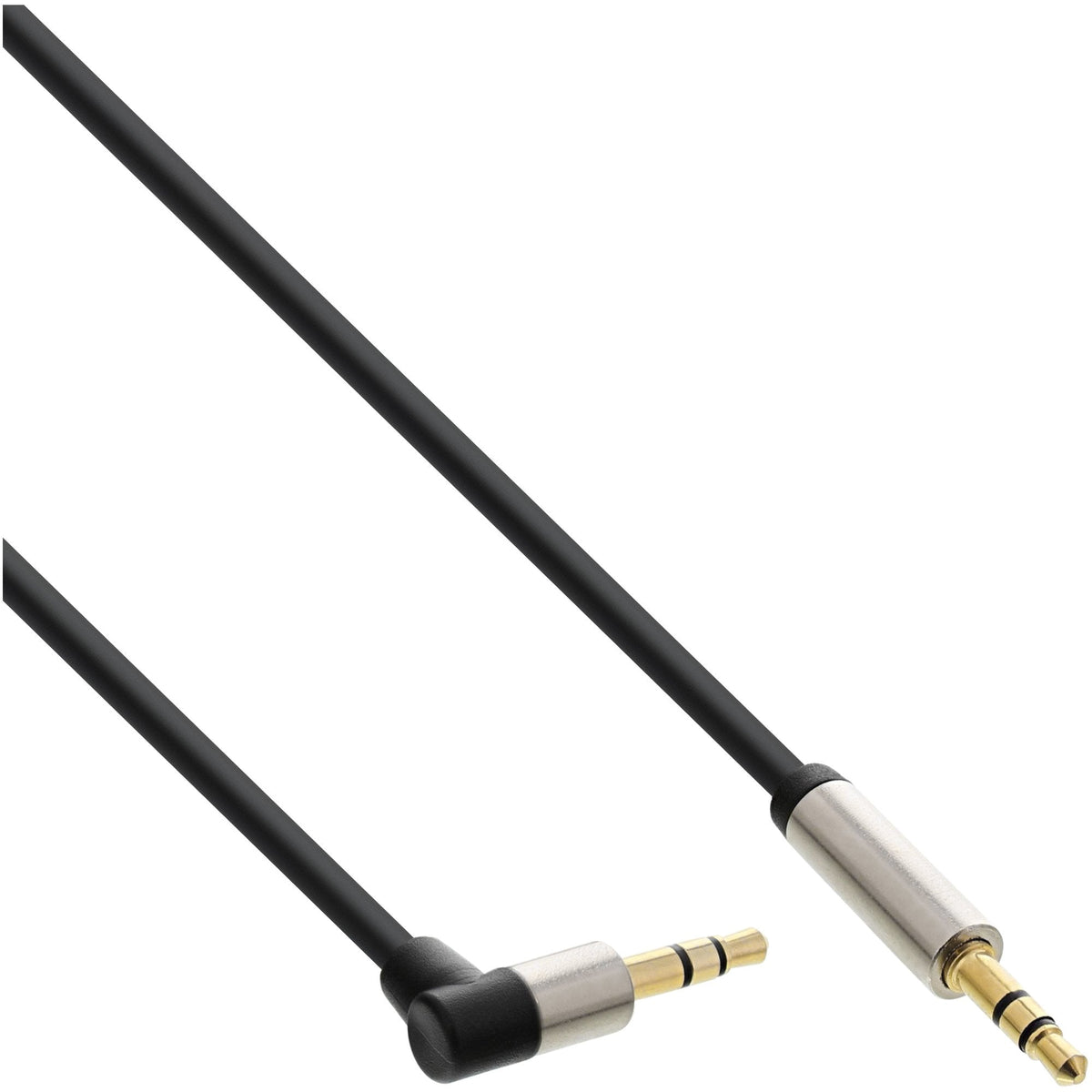 Cable De Audio Delgado Inline De 3,5 Mm Macho A Macho Estéreo En Ángulo De 5 M