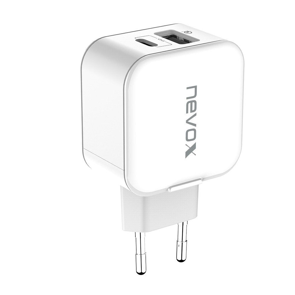 Nevox Cargador Usb Pd Tipo C + Qc3.0, 1760 Blanco