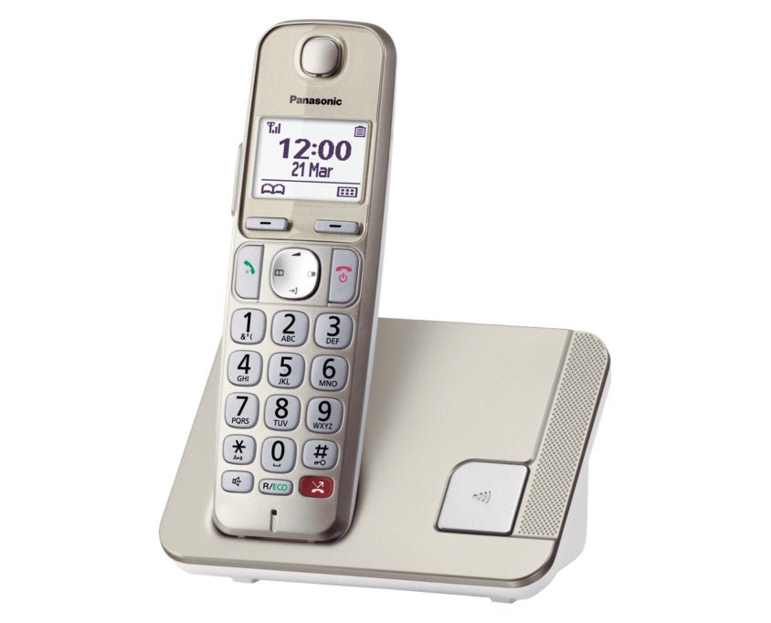 Panasonic Kx-Tge250 Teléfono Dect Identificador De Llamadas Champán, Oro