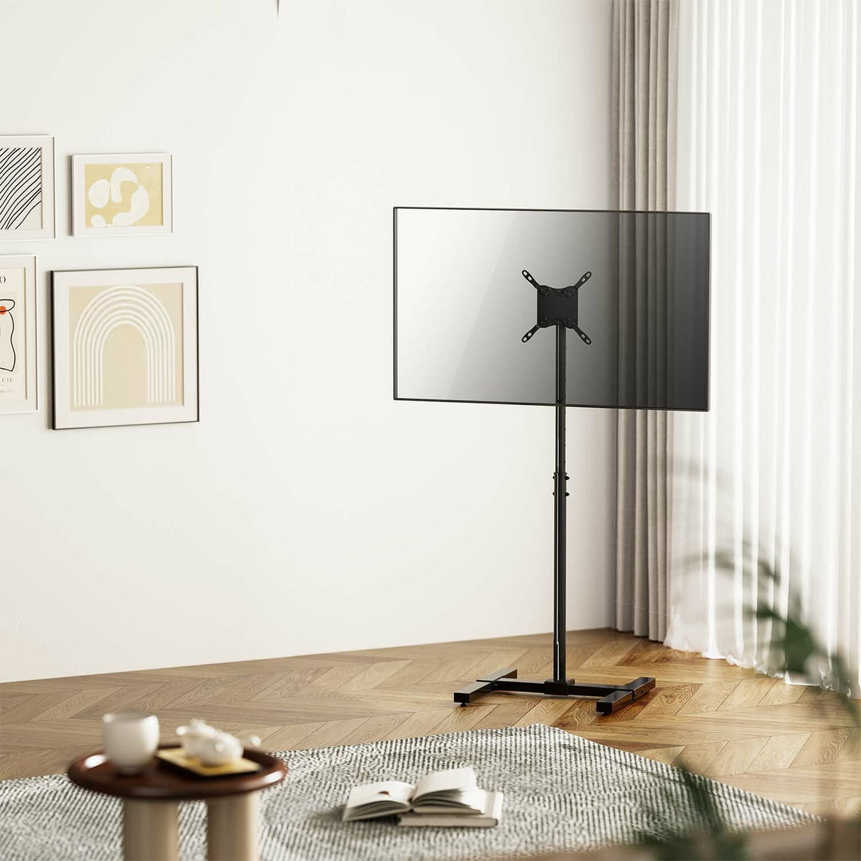 Aisens Soporte De Suelo Inclinable Y Extensible Para Tv 20kg De 13-42, Negro