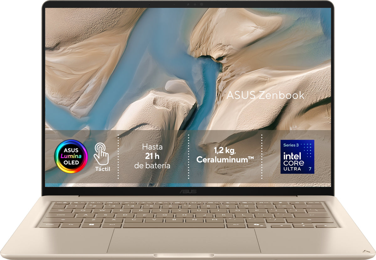 Portátil Asus Zenbook 14 Oled Ux3480aa-Su320w 14" Intel Core Ultra 7 355 24gb 512gb Ssd W11 Home Teclado Español