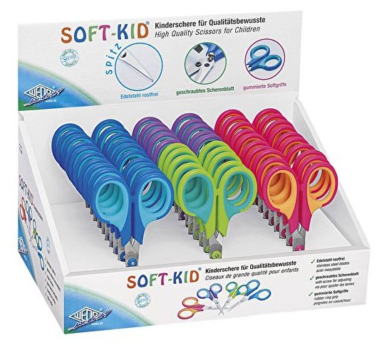 Wedo Kinderschere Soft-Kid Spitz 11,5 Cm Im Display