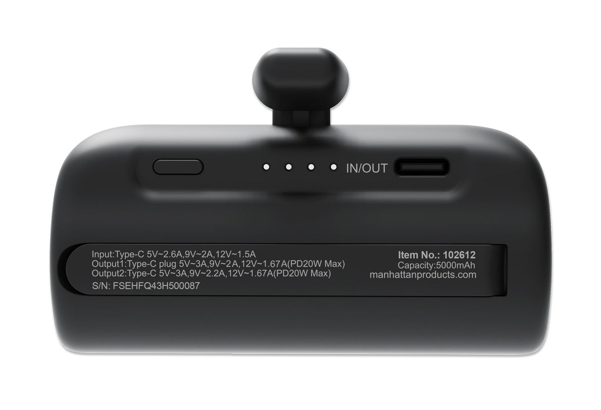 EAN 0766623102612 - Manhattan 102612 batería externa Ión de litio 5000 mAh Negro imagen 4