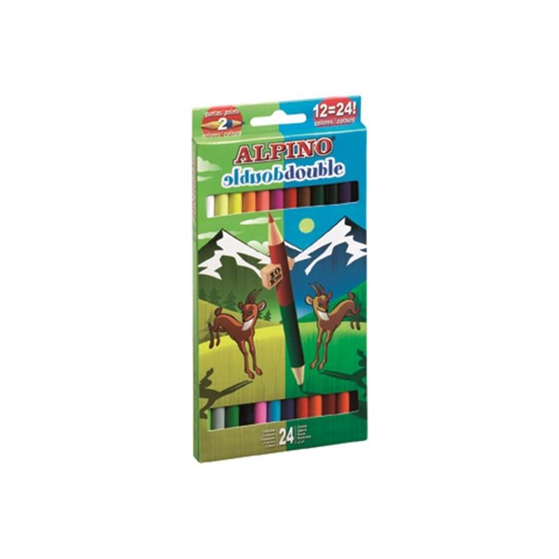 Alpino Lápices De Colores Double 177mm Doble Punta/Color Estuche De 12 C/Surtidos