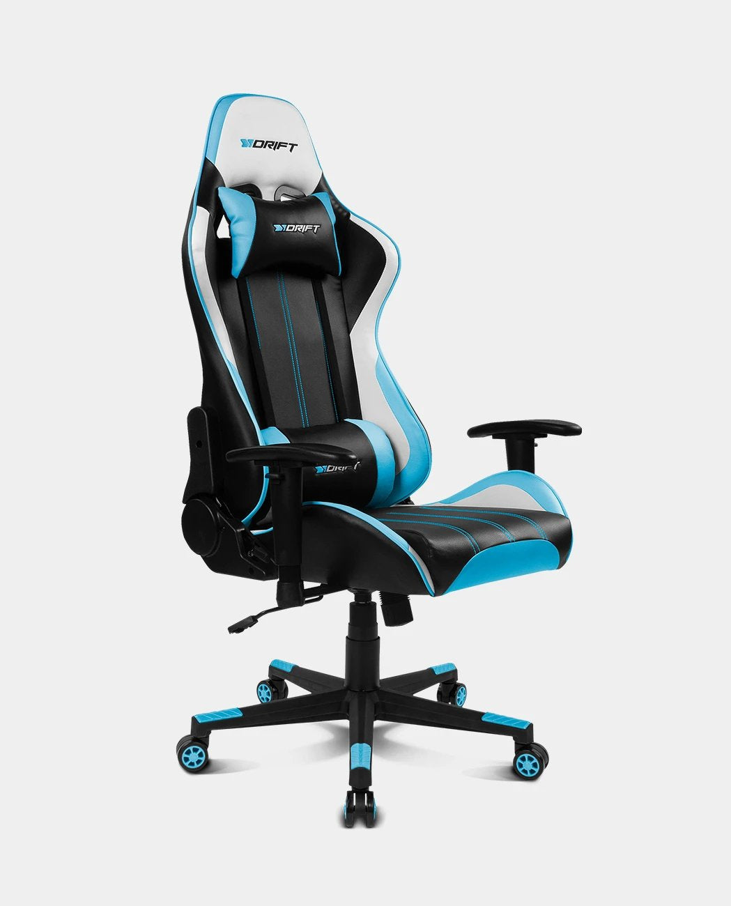 Silla Gaming Drift Dr175 Azul Incluye Cojines Cervical Y Lumbar