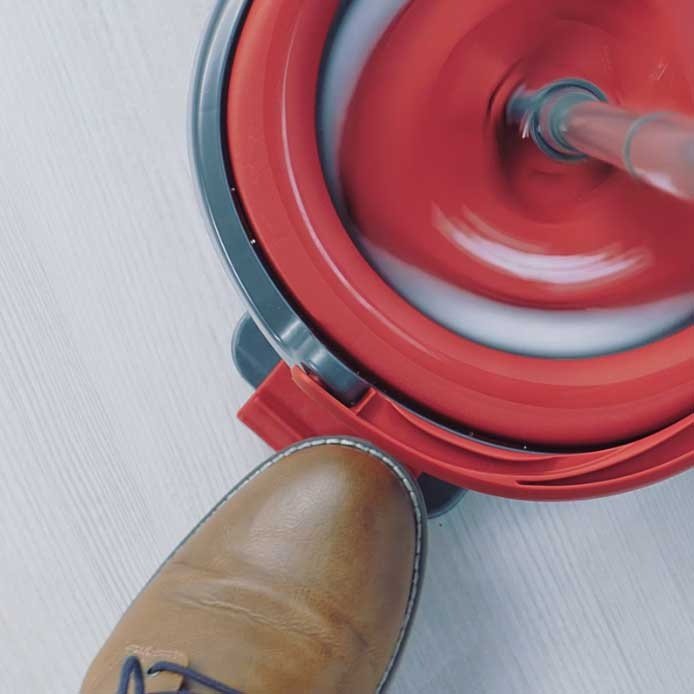 Vileda 167751 - Fregona Giratoria Turbo 3n1 Box Palo Telesc. 85-130cm, Cubo Centrifuga., Cabezal Microfibras