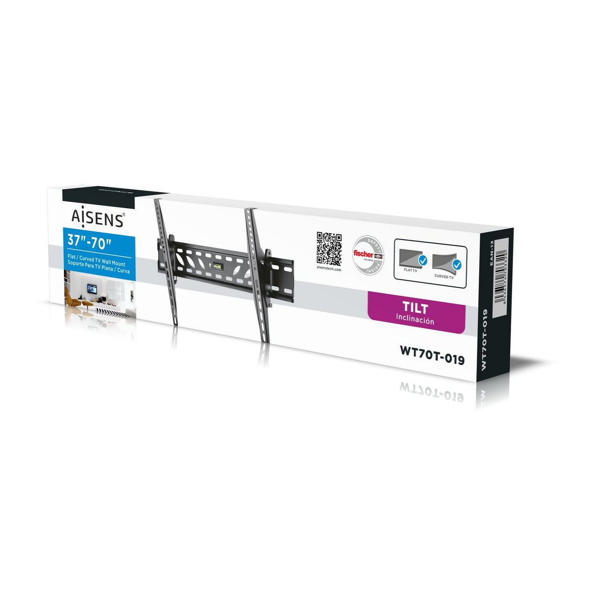 EAN 8436574703320 - AISENS WT70T-019 soporte para TV 177,8 cm (70") Negro imagen 7