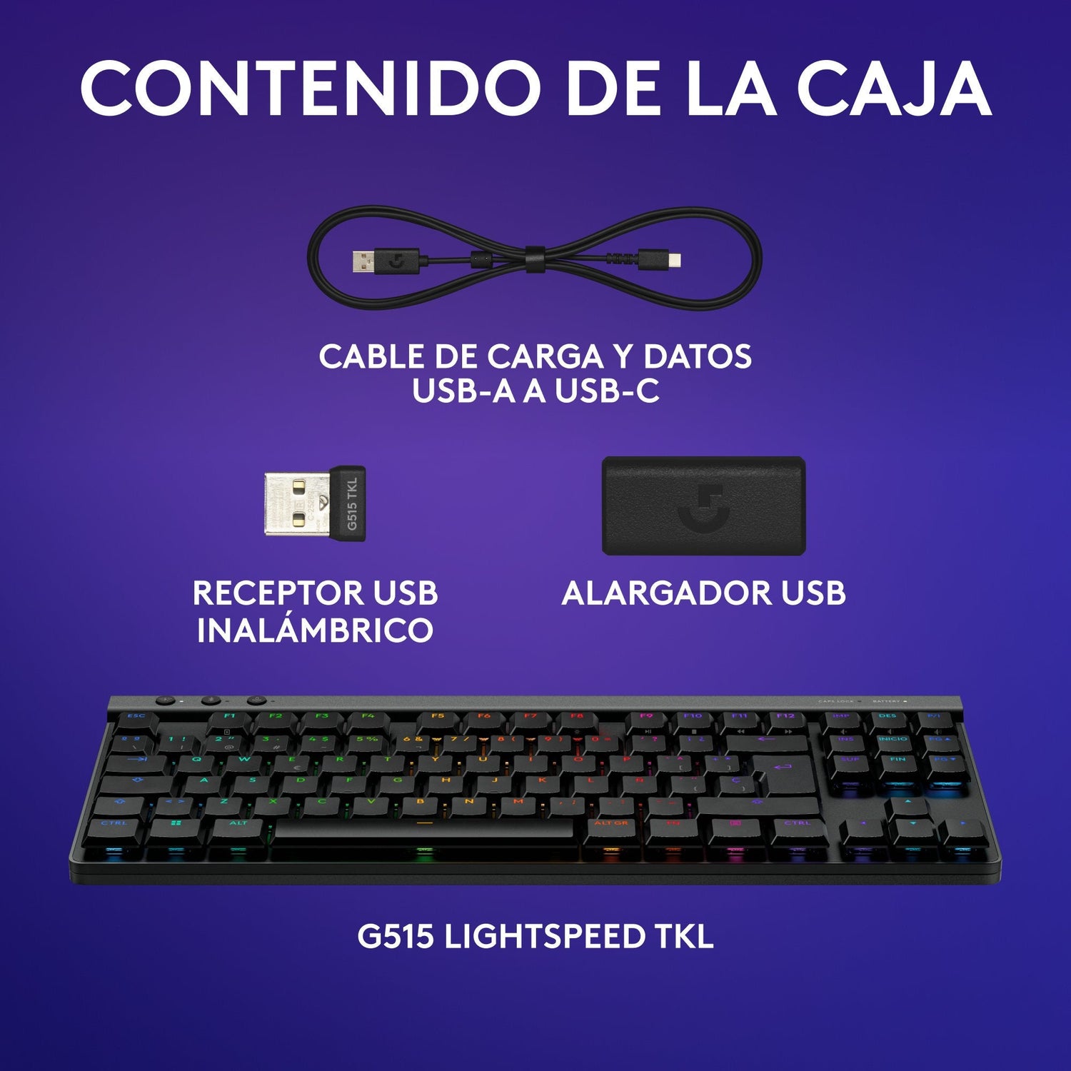 Teclado Español G515 Lightspeed Tkl Kb Wrls Black Emea28i-935