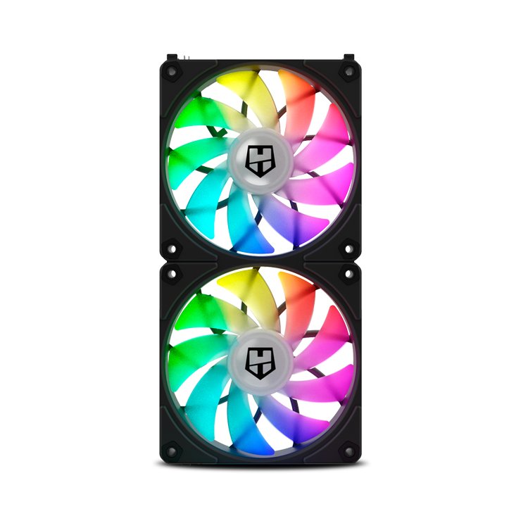 Ventilador Caja Nox Hummer Easylink Argb Fans Kit Negros