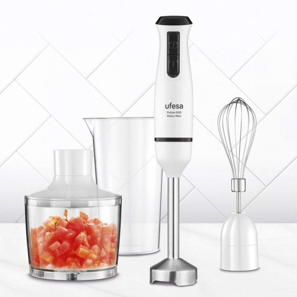 Batidora De Mano Ufesa 70105523 Pulsar 600 Deluxe Max 600ml 600w Blanco / Negro