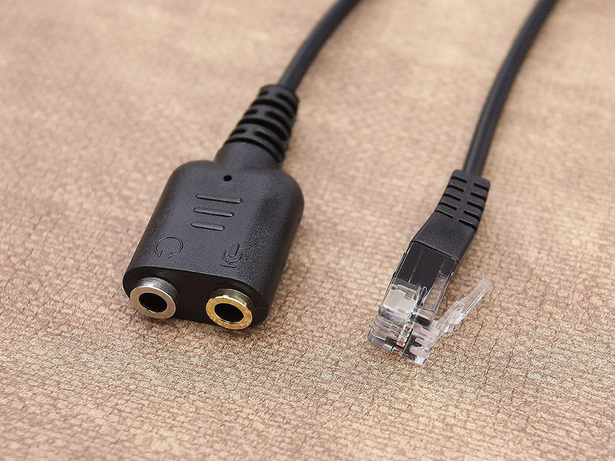 Equip 147944 Cable De Audio 0,25 M Rj-9 2 X 3.5mm Negro 25cm