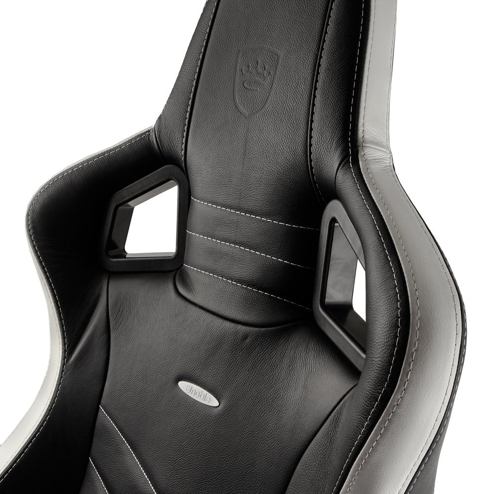 Noblechairs Epic Echtleder Gaming Silla - Negro Blanco Rojo